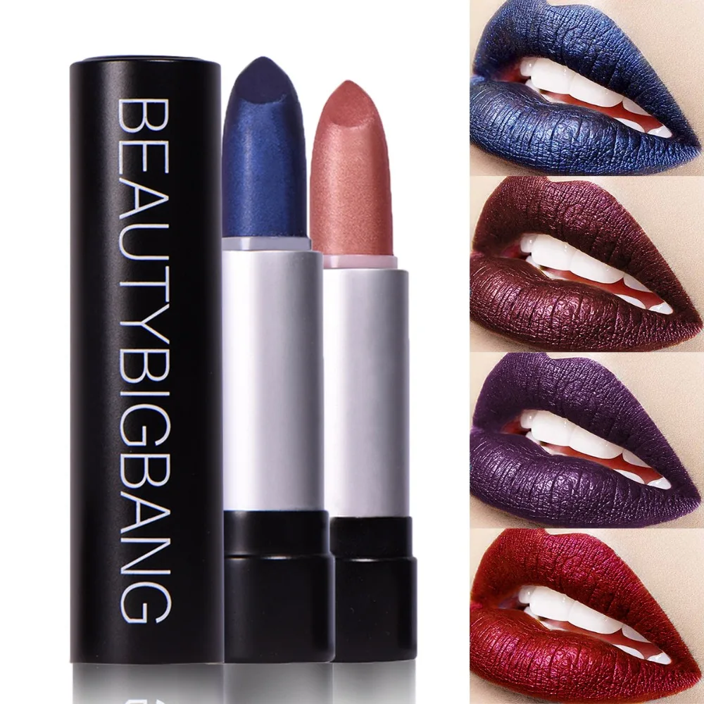 

BeautyBigBang 2019 New Arrival Matte Lipstick Makeup Lip Cosmetics Pigment 12 Color Long Lasting Matte Metallic Lipstick J3135TM