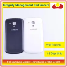 Original For Samsung Galaxy Trend Duos S7562 7562 S7560 7560 Housing Battery Door Rear Back Cover Case Chassis Shell Replacement lychee grain style protective abs back case for samsung galaxy trend duos s7562 s7560 white