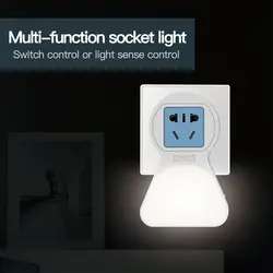 Multi-function Socket Night Light Switch/Light Sense control USB заряженный EU/US штекер светодиодный светильник AC 100 ~ 240 лампа ночник