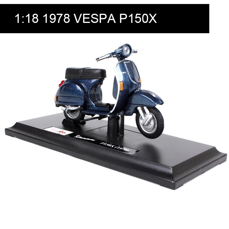 

Maisto 1:18 Motorcycle Models VESPA Piaggio 1978 VESPA P150X model bike Base Diecast Moto Children Toy For Gift Collection