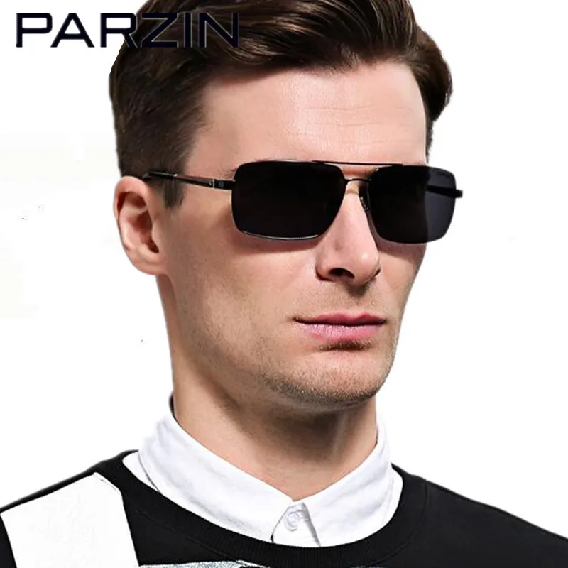 Parzin Polarized Men Sunglasses Rectangle Male Polarized Sun Glasses ...
