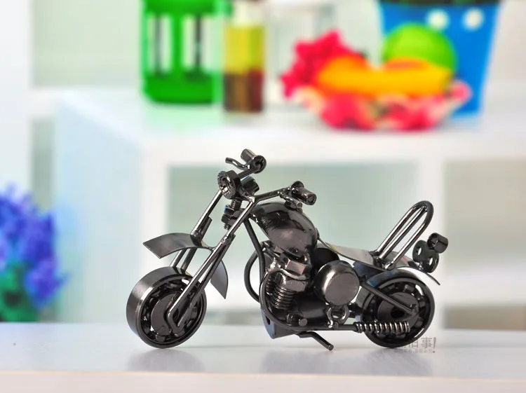 Детская игрушка для рукоделия 14 см(5,") модель мотоцикла Ретро фигурка двигателя металлическое украшение ручной работы Железный мотоцикл реквизит винтажный домашний декор