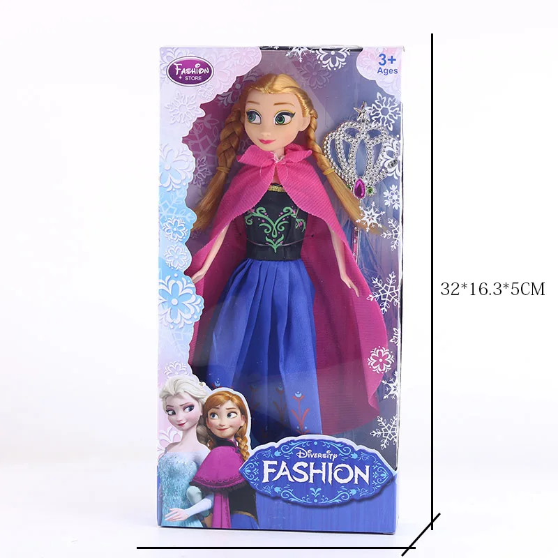 Disney 30cm Frozen Doll Elsa Anna Princess Action Body Toy Fairy Fantasy Figure Model Girl Dress Up DIY Accessories For Kid Gift - Цвет: F