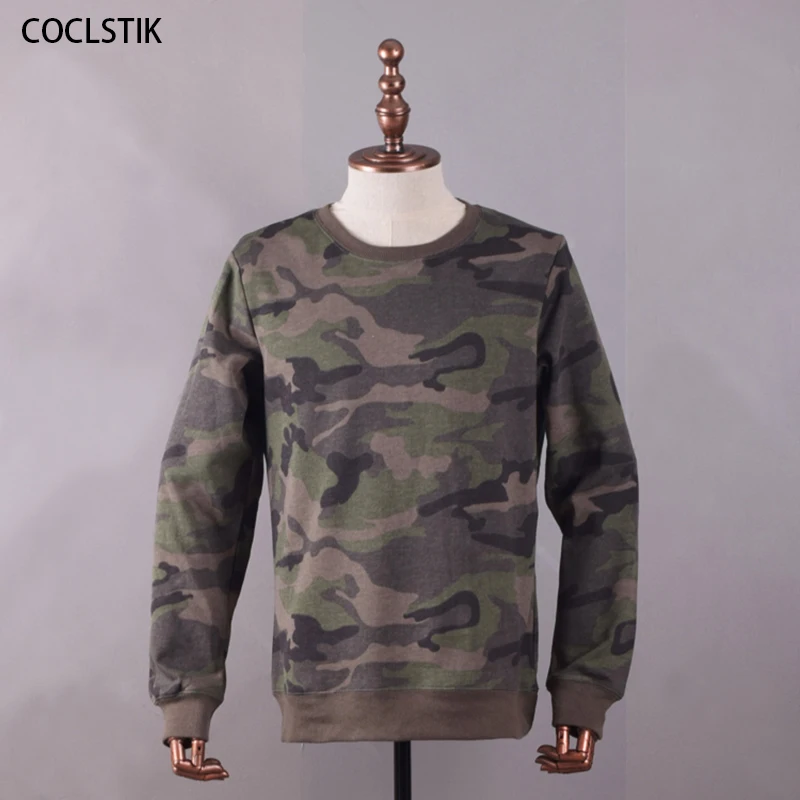 

High Quality Spring/Autumn Mens Camouflage Jacket Army Green O Neck Cotton Pullovers Jacket Men Sweatshirt Streetwear Tops S-3XL