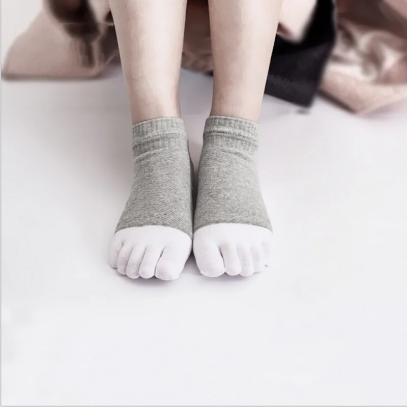 Открытый Унисекс 1 пара хлопок спортивные пять носком Носки для девочек спортивные Лоскутные Дышащие носки тренировок Носки для девочек
