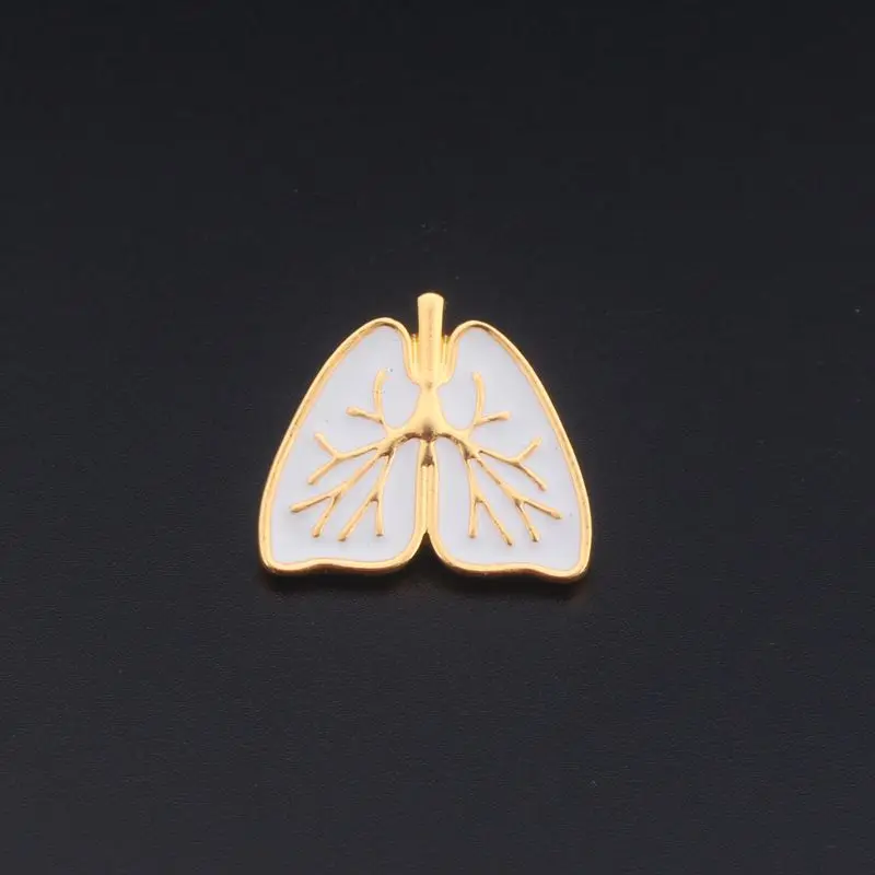 

Cute Anatomical Heart Brooch Gold White Enamel Anatomy Human Organ Heart Broches and Pins Enamel Pin Medical Jewelry