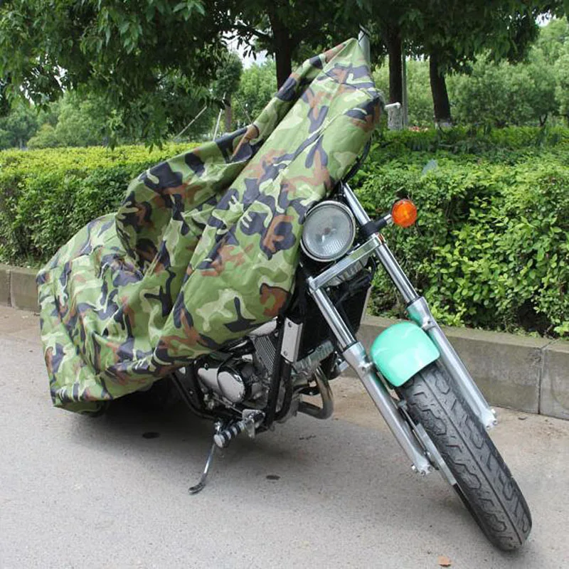 L Forest Camouflage Motorcycle Cover Double Stitched UV Treated Free