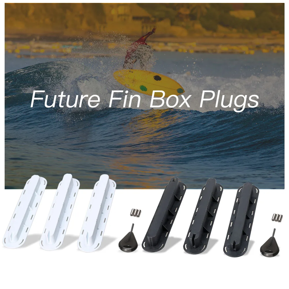 3 Pack Fin Plug Screw Replace Screw Fins Box Plugs Fin Base SUP Surf Fins Plugs Set With Key Screws