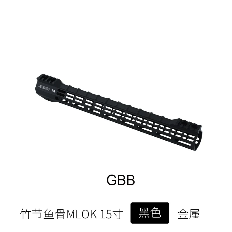 Тактический охотничий AR-15 M4 Rail " 12" 1" Rail Keymod M-lok AEG Handguard Пикатинни со стальной бочковой гайкой - Цвет: 15 in M-lok Bk GBB