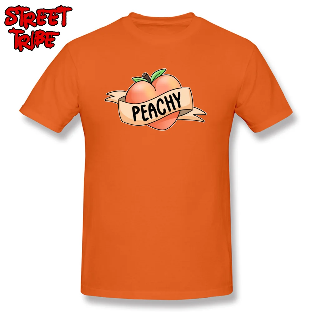 Just Peachy Street Short Sleeve Tops & Tees Labor Day O-Neck Cotton Man T Shirts Street Tees Fashionable Free Shipping Just Peachy orange