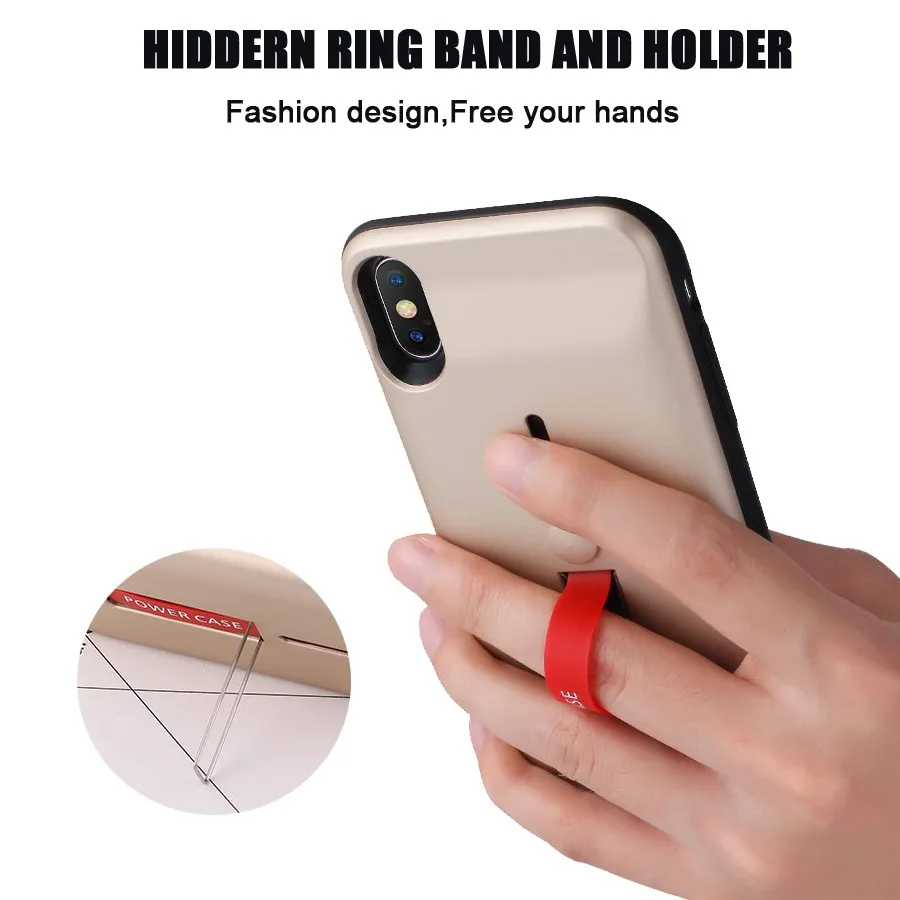 Battery Charger Case For iPhone 6 6s 7 8 Plus 3500mAh/4000mAh/5000mAh Powerbank Case For iPhone X XR Xs Battery Charging Case