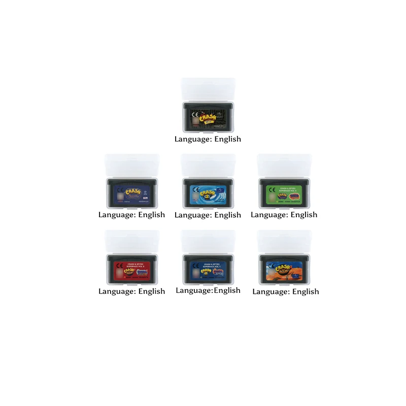 

32 Bit Video Game Cartridge Console Crash Sun Series US/EU Version English Language