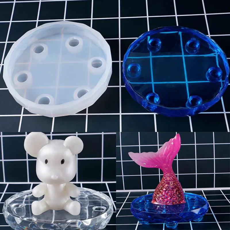 

New Transparent Silicone Mould Dried Flower Resin Decorative Craft DIY Ball Base Board Mold epoxy resin molds for jewelry