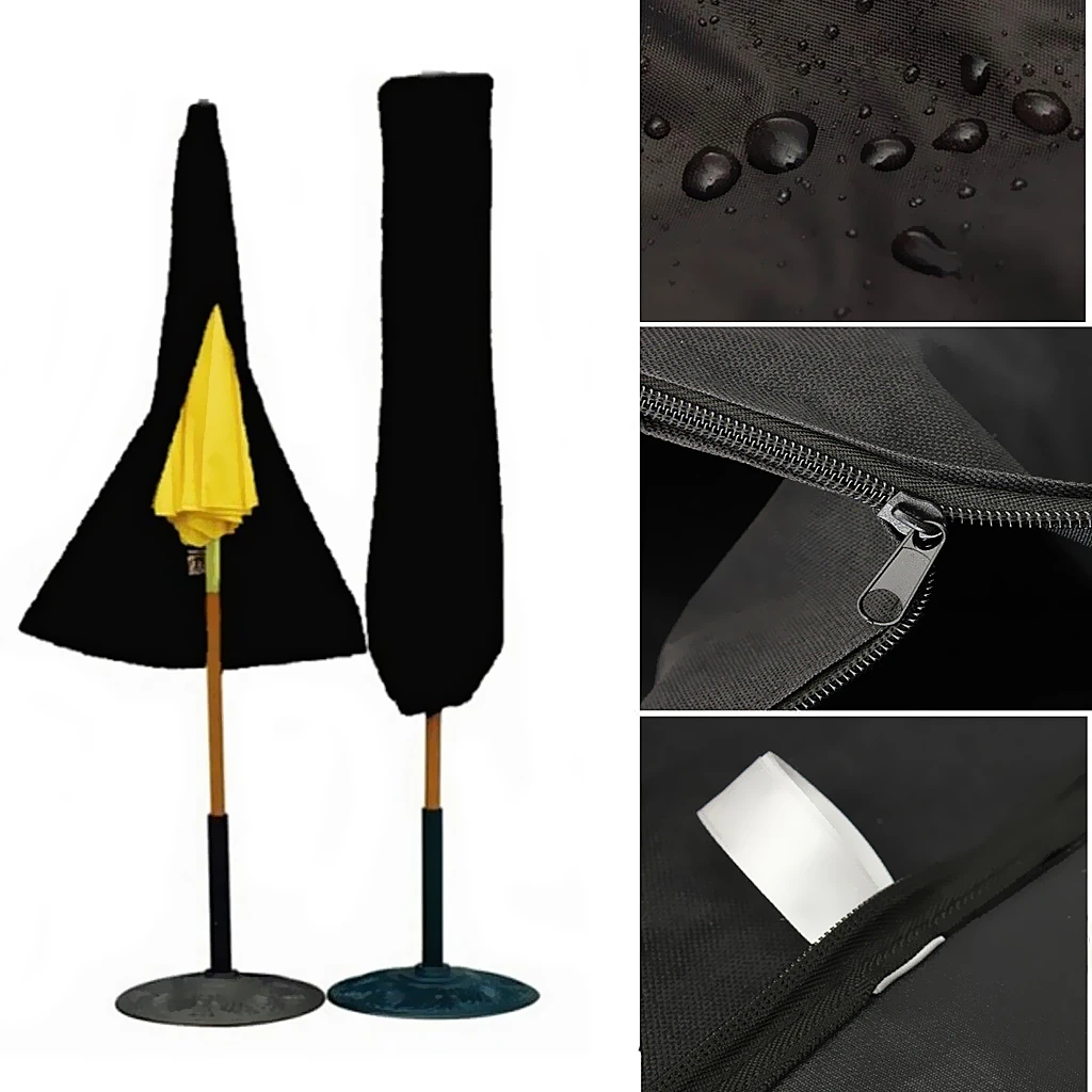 Garden Parasol Cover Waterproof Protector Umbrella Patio Cover Black 280cm