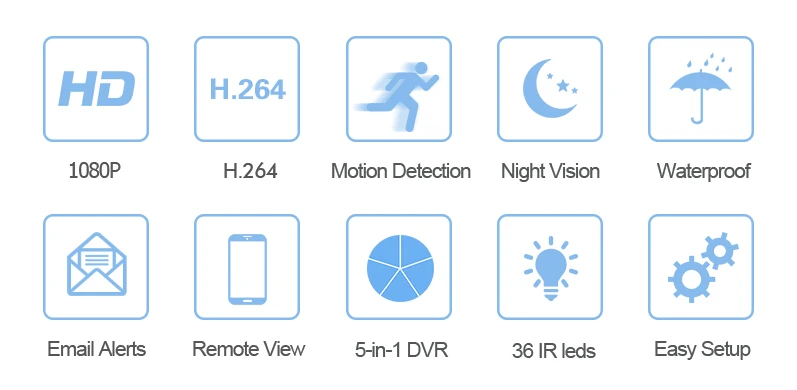 Techage 16CH 1080P AHD DVR 2MP Водонепроницаемая HD IR камера ночного видения P2P комплект дистанционного видеонаблюдения домашняя система видеонаблюдения