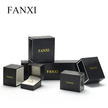 

FANXI Leatherette paper Jewelry Packaging Boxes with Drawer Ring Pendant Necklace Long Chain Storage Box Jewelry Organizer