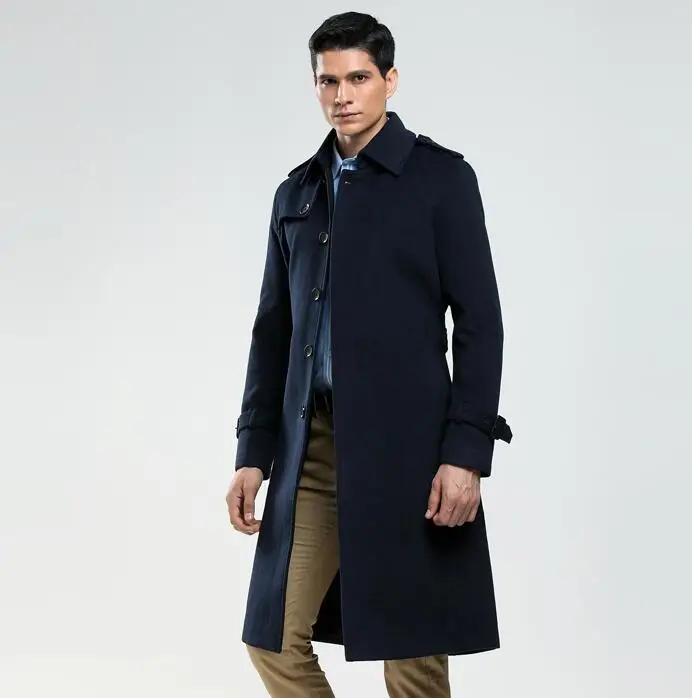Однобортное шерстяное пальто мужские тренчи с длинным рукавом пальто мужские кашемировое пальто casaco masculino Англия осень зима