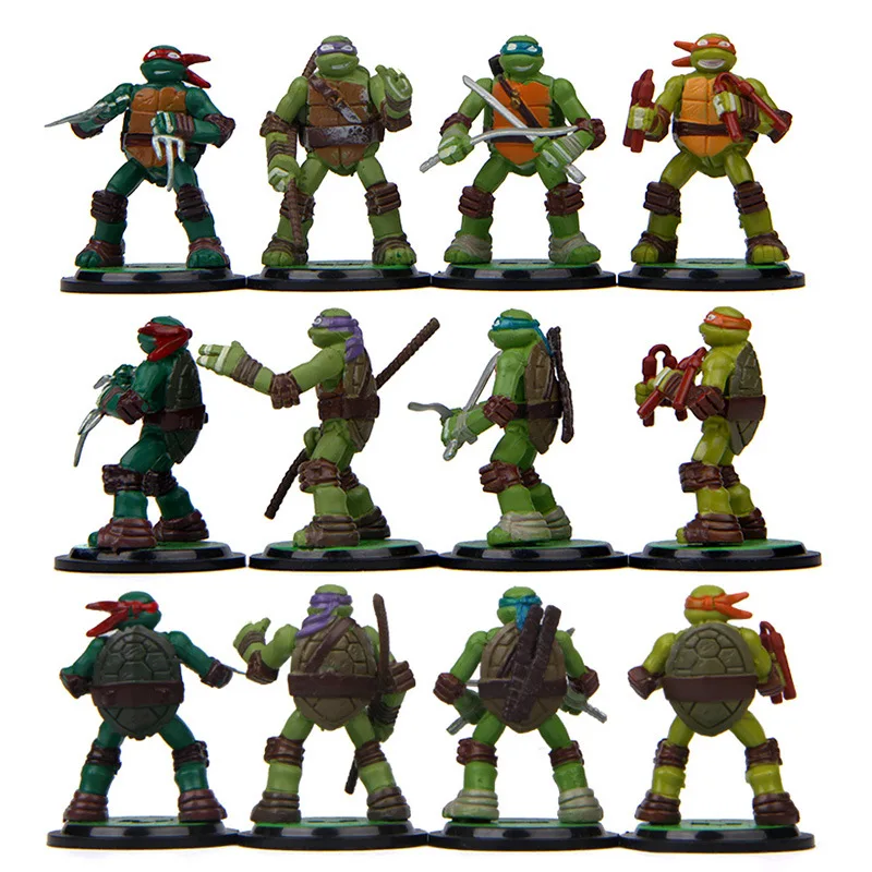 

4pcs/lot Vinyl Dolls Set Action Figures Turtles Master Toys Martial Christmas Gifts for Children Kids Home Car Decor Anime Toy