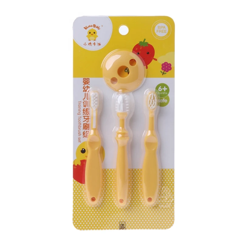3 Pcs/Set Of Baby Training Toothbrush Teething Soft Dental Care Massage Kid Oral Hygiene 3 Pcs/Set Of Baby Training Toothbrush Teething Soft Dental Care Massage Kid Oral Hygiene