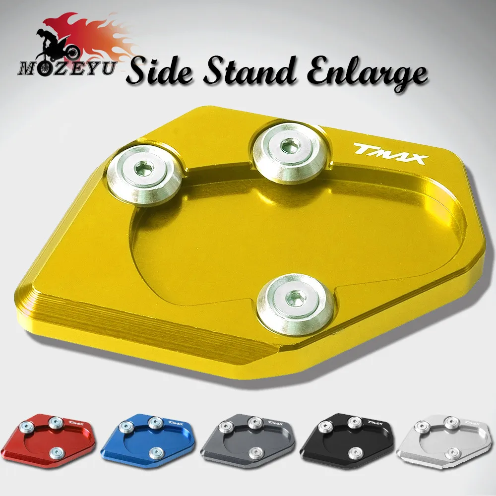

CNC Aluminum Motorcycle Side Stand Enlarger Kickstand Enlarge Plate Red Blue Black Gold for Yamaha TMAX 530 DX XP530 2015-2016
