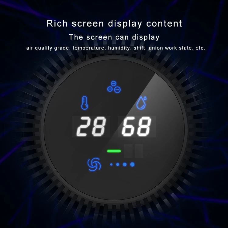 EANOP индукционный ЖК-очиститель воздуха с HEPA фильтром воздуха анион автомобильный освежитель воздуха инфракрасный датчик очиститель воздуха