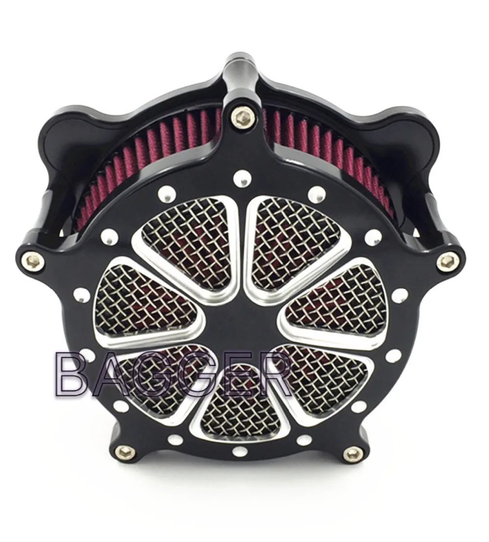 RSD High Flow Air Filter For Harley Sporter 883 Dyna Touring Softail Model CNC Knife Cutting