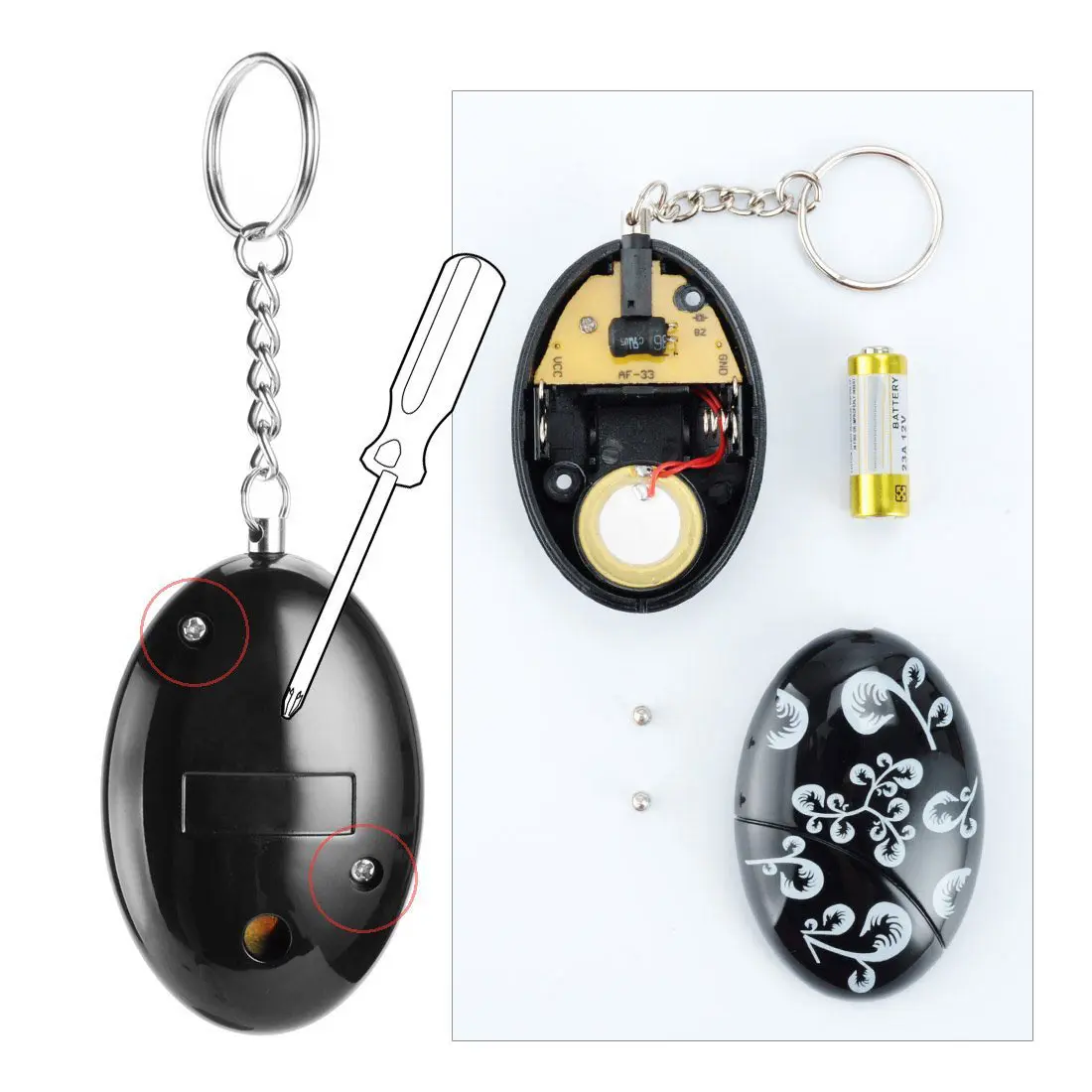 

Portable Keyring Personal Security Alarm Keychain Self Defense Anti-Attack 120dB Emergency Alarms For Women Kids Girls IJS998