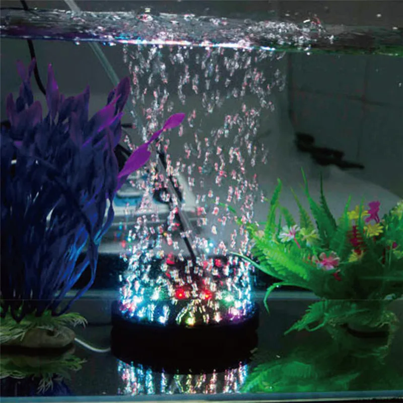 Для аквариума украшения led Водонепроницаемый пламя форме Подводные Полосы света пузырь света подключен к кислорода насос с ЕС Plug