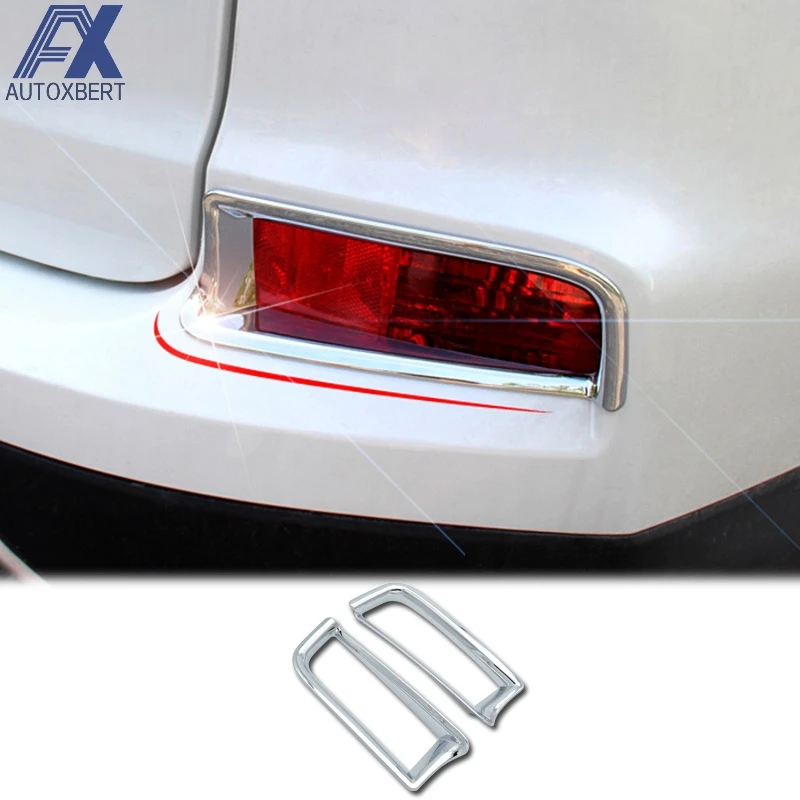 AX Rear Tail Fog Light Lamp Bumper Chrome ABS Frame Cover Trim Car