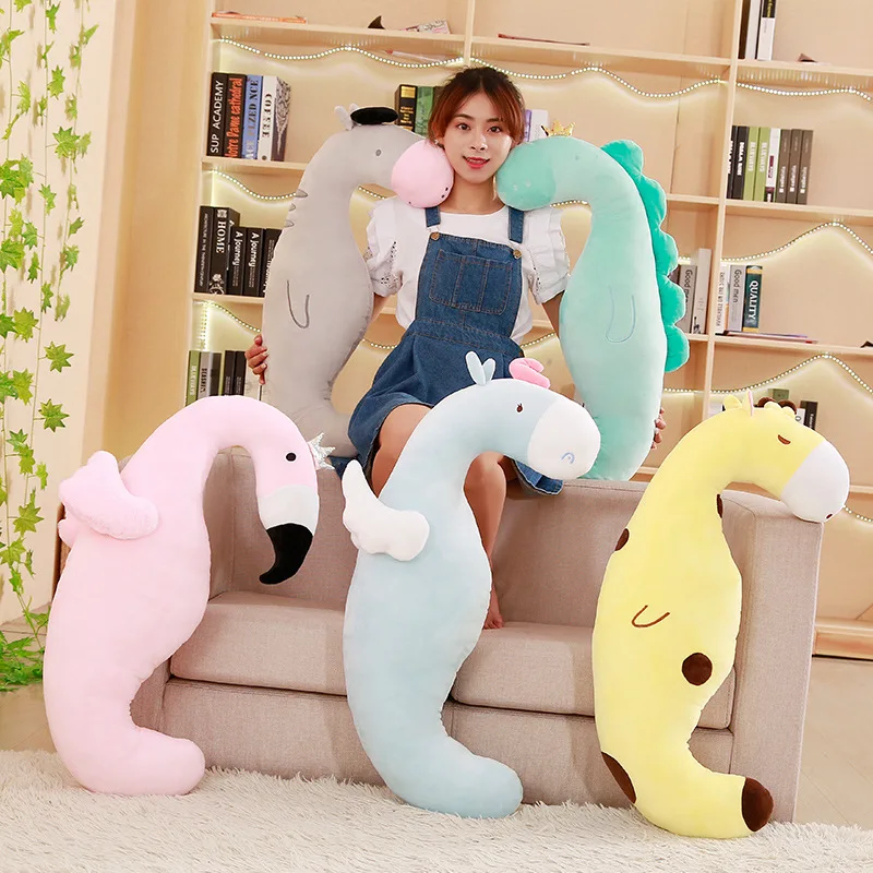 

Baby sleeping Appease Bending Sleeping Plush Cotton Pillow Stuffed Soft Animal Unicorn Flamingo Pillow Toy Valentine/Grils Gift