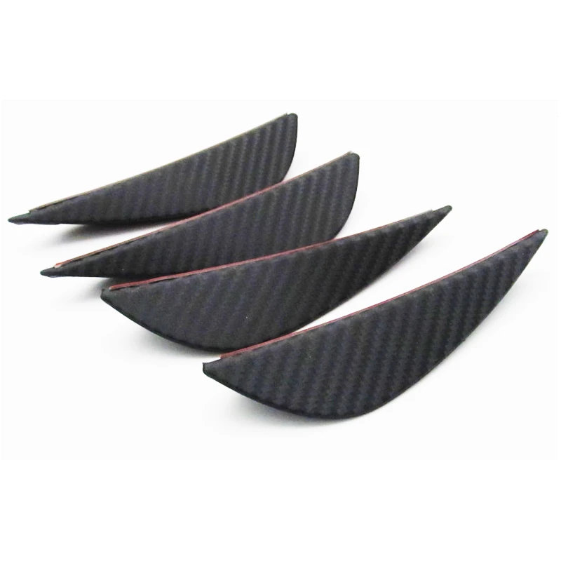 

4 Pcs/set Carbon Fiber Style Car SUV Front Bumper Fins Lip Kit Canards Splitters Trim Styling Mouldings