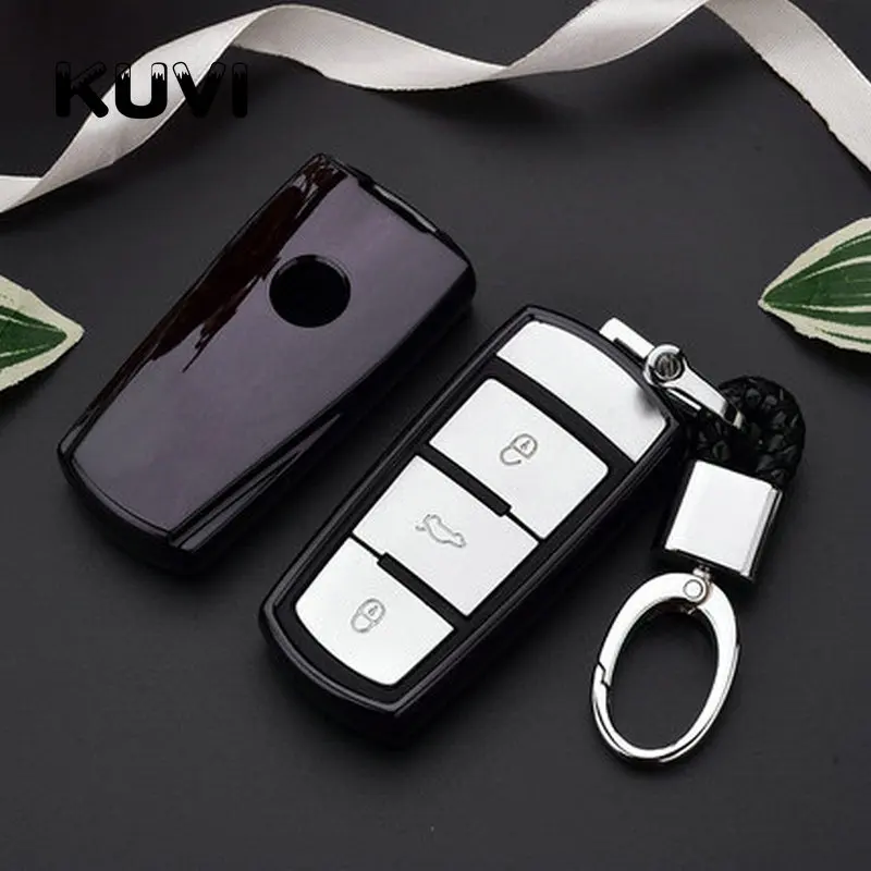 

TPU Hight Quality Car Key Cover Case For Volkswagen VW CC Passat B6 B7 Passat 3C CC Maogotan R36B5B7L Key Chain Car Styling