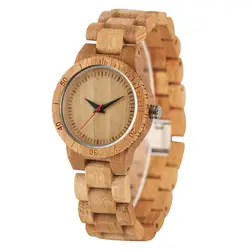 Минималистичные весы с круглым циферблатом полностью деревянные часы Роскошный натуральный деревянный браслет часы мужские стильные