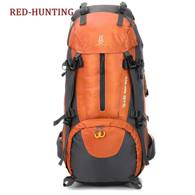

60L Camping Waterproof Nylon Bags Mountaineering Hiking Trekking Travel Backpack Molle Sport Bag Climbing Rucksack