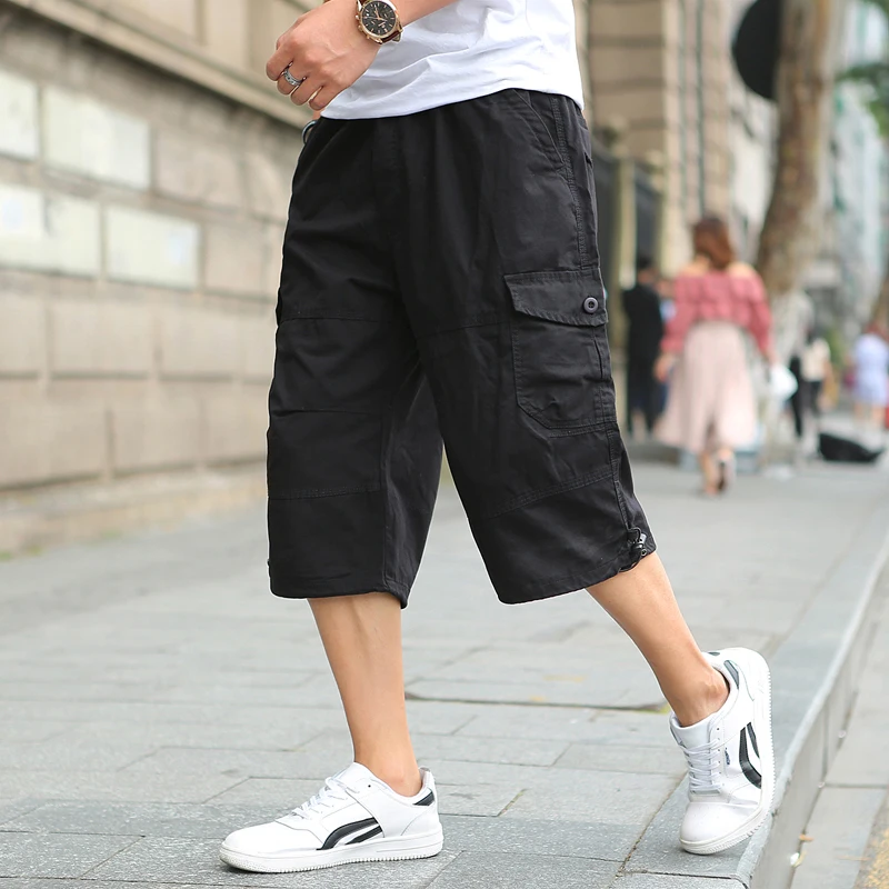 Мужские шорты большого размера мужские новые модные повседневные свободные стиль сафари рабочие шорты с несколькими карманами