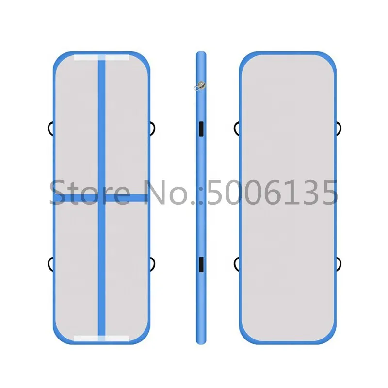 5 м надувные Дешевые гимнастические Матрасы для тренажерного зала с барабаном Airtrack напольные поворотные воздушные дорожки для продажи - Цвет: blue