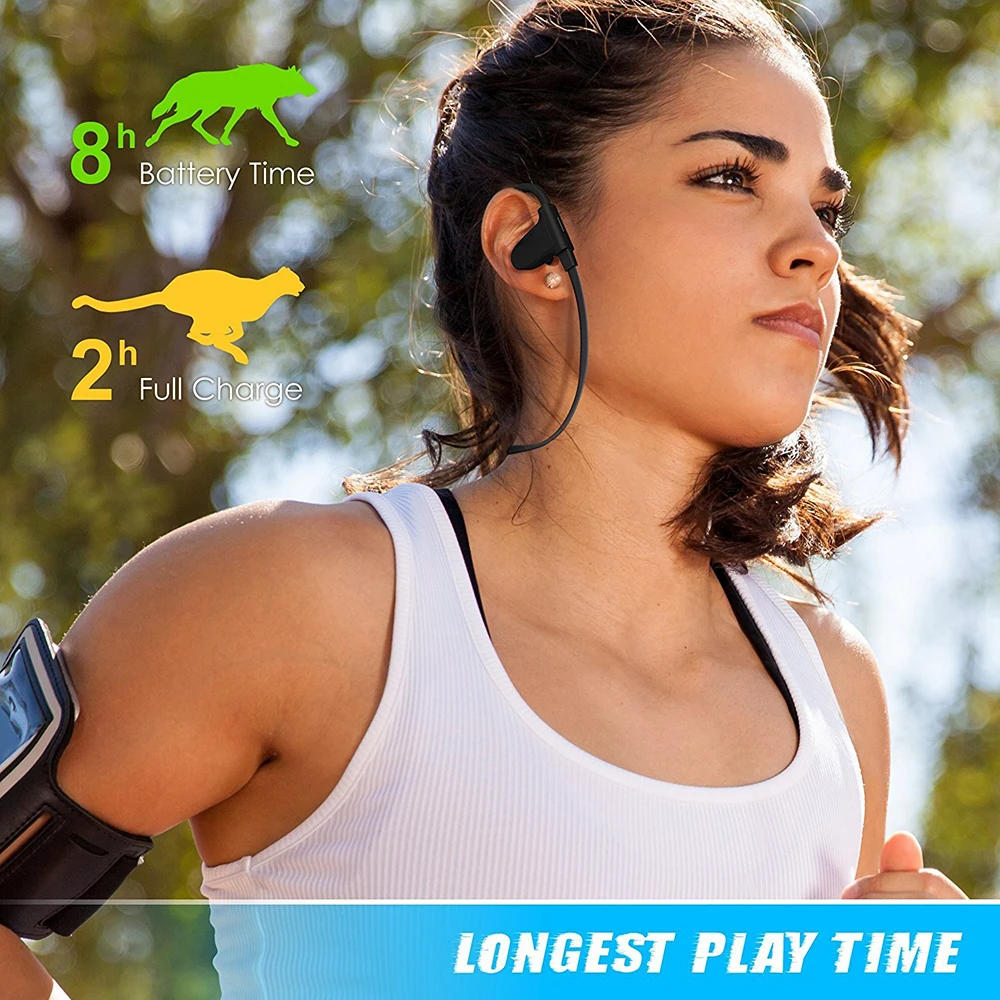 Ralyin HF4 Bluetooth наушники с шумоподавлением Беспроводные спортивные 8 часов 5 0 Заушник
