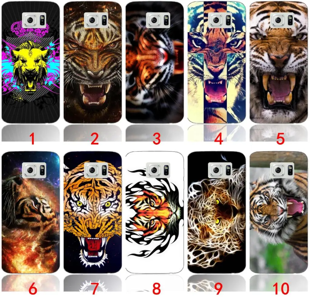 Hot PC Cell Phone Case For The Angry Tiger Head Design 3D Painted Cover SamsungS6 S5 Note4&ampA8 custom Free Shipping |