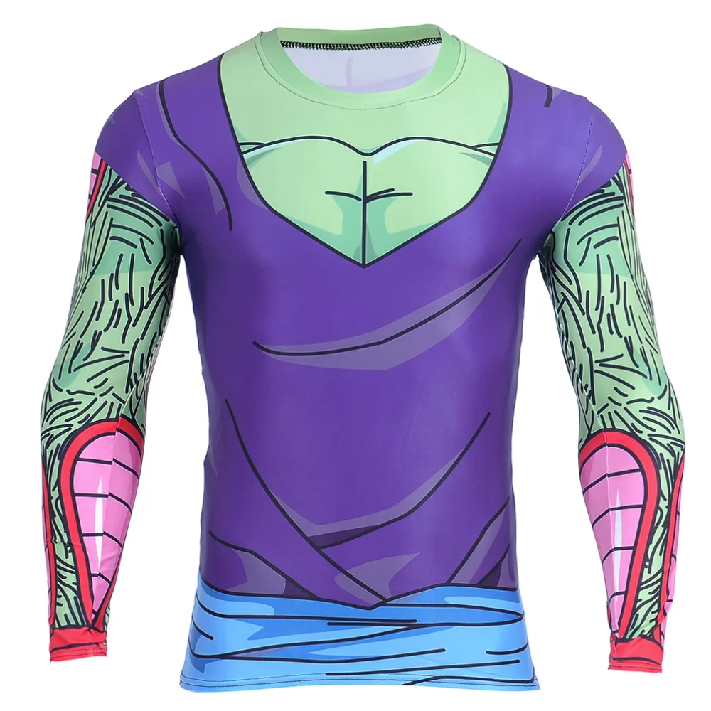 

High quality Messiah Dragon Ball Saiyan Goku Vegeta Man Tight 3D Print Long Sleeve T-shirt Plus Size S-XXXXL