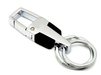 

by DHL/Fedex 500pcs Universal Men commercial affairs Alloy Key Chain For Men ar Key Ring Men waist buckle Double ring hot sale
