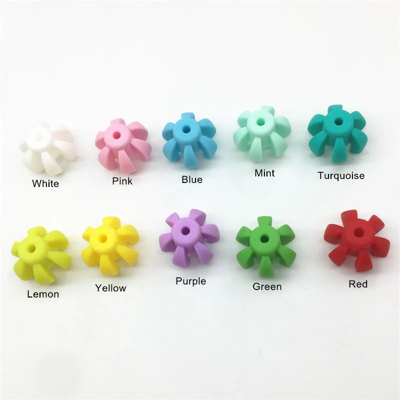 Chenkai 100pcs Chinese Lantern Silicone Teether Beads DIY Food Grade Baby Pacifier Teething Jewelry Toy Making Beads Accessories