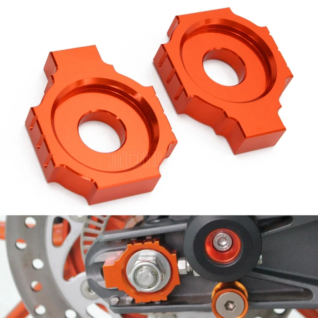 Motorcycle CNC Rear Axle Spindle Chain Adjuster Blocks for KTM DUKE 125