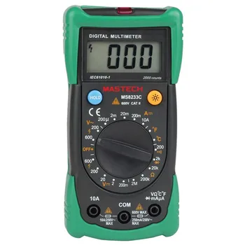 

MASTECH MS8233C Digital Non-Contact Multimeter AC DC Voltage Current Capacitance Frequency Temperature Tester DMM Detector