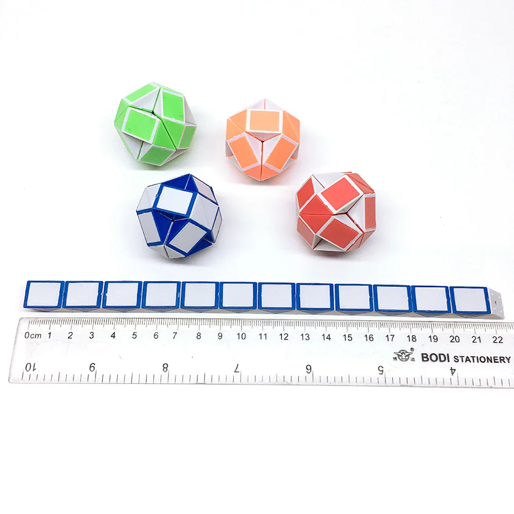 3D Magic Cube Segments Speed Snake Magic Cube Puzzle Sticker Educational Toys Kid for Children