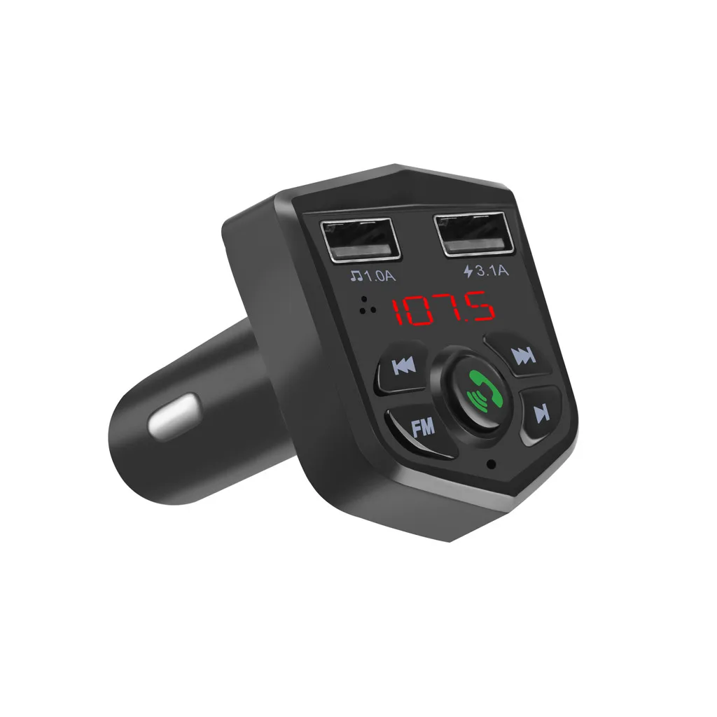Автомобильный Bluetooth fm-передатчик беспроводной громкой связи MP3 музыкальный плеер Поддержка TF карты 5 в 2.1A USB прикуриватель автомобильное зарядное устройство