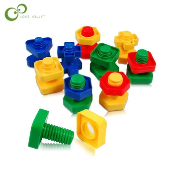 5 Sets Screw Plastic Block Toys