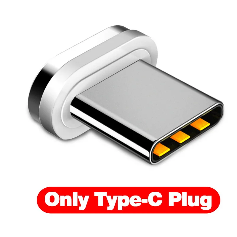 Only Type C Plug GETIHU 2.4A Быстрый Магнитный кабель для iPhone XS X XR 7 Micro USB быстрое зарядное устройство Тип C магнит Android шнур телефонный кабель для samsung - Цвет: Only Type C Plug