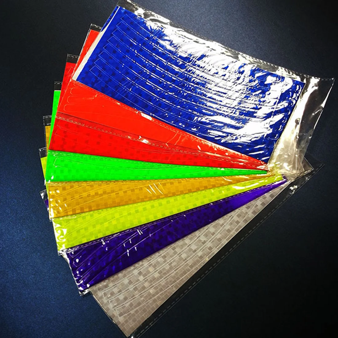 Bicycle reflector 8pcs/pack Fluorescent MTB Bike Bicycle Sticker Cycling Wheel Rim Reflective Stickers Decal Accessories