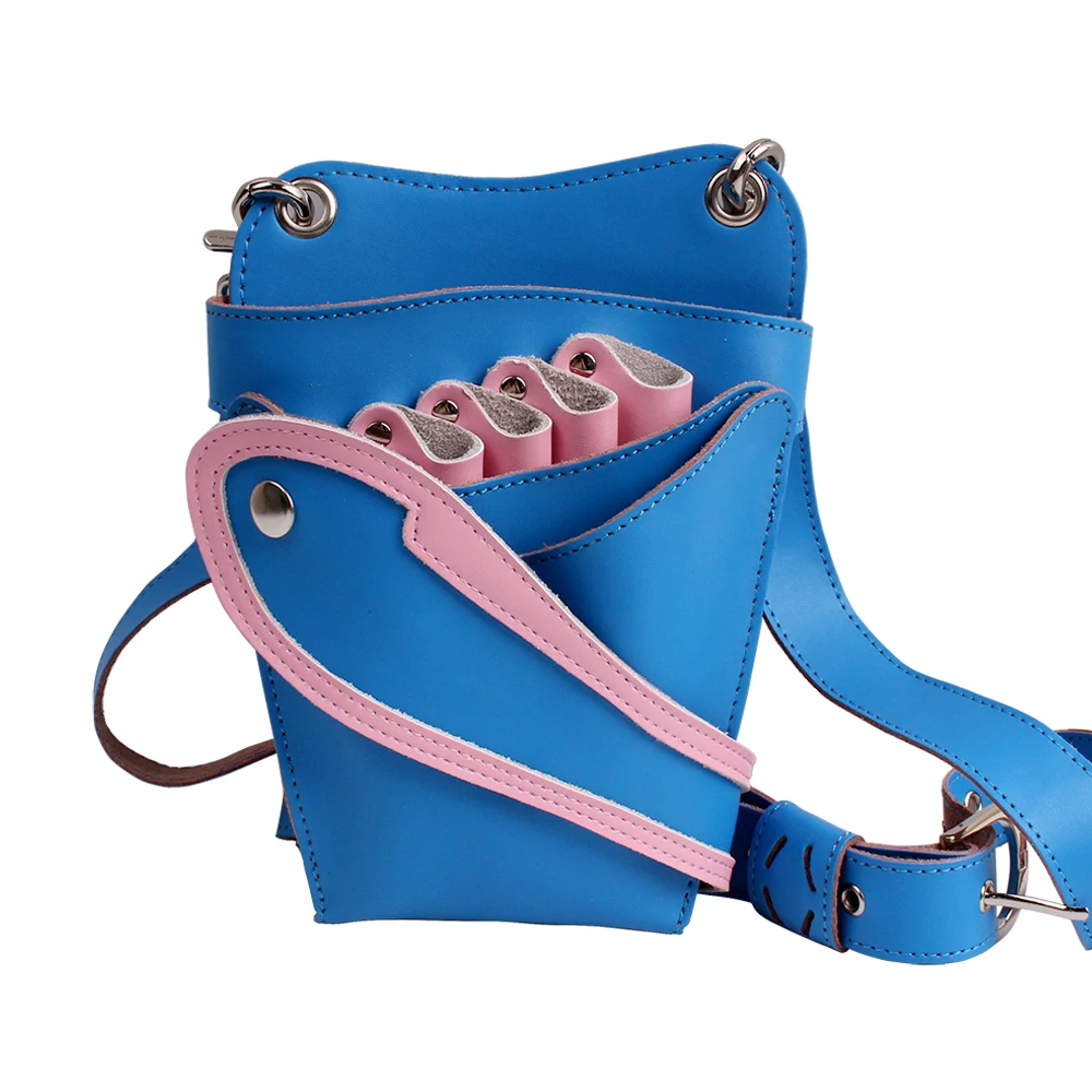

real leather professional barber bag / hairdressing hair scissors holster / pouch / belt /waist pack for hairdresser scissors
