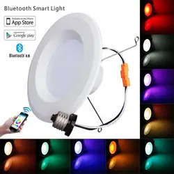 T-SUNRISE 6 дюймов 14 W 1000lm RGB Bluetooth музыку Управление с регулируемой глубиной свет светодиодный светильник освещения домашнего декора вниз свет